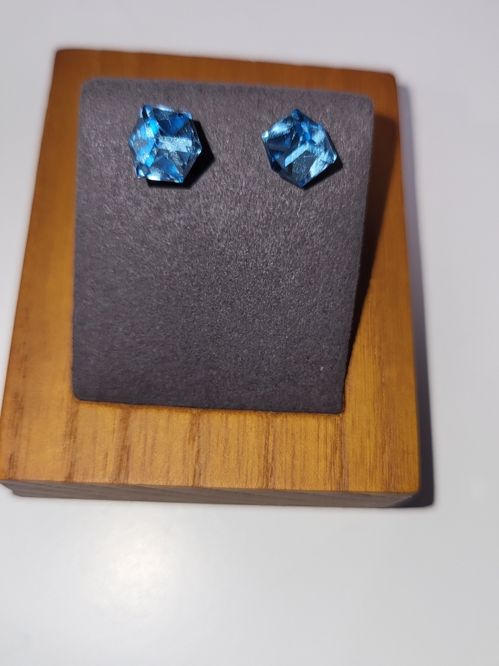 Brand New Swarovski Crystal Blue Stud Earrings - Women Jewelry